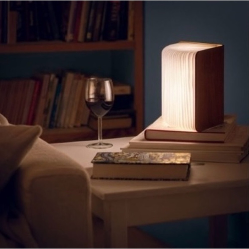 Barnes & Noble Wooden Folding LED Book Lamp Accent Decor